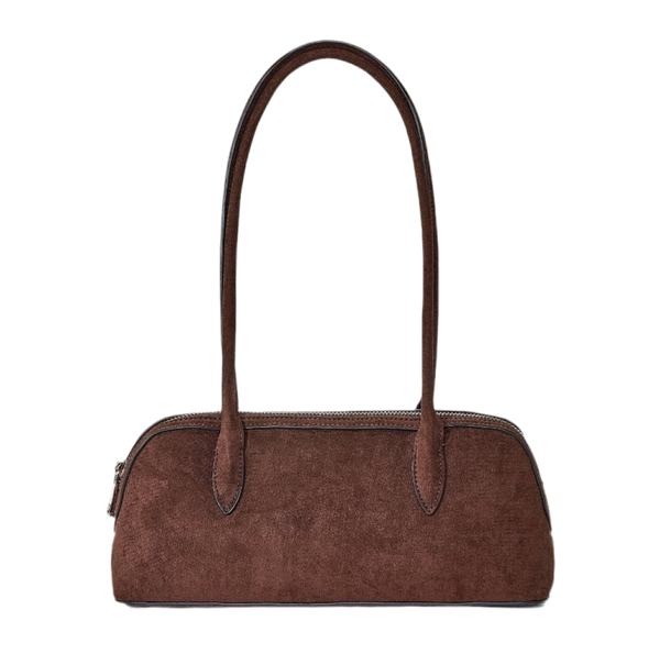 Long Handle Satchel Handbag Brown *Preorder*
