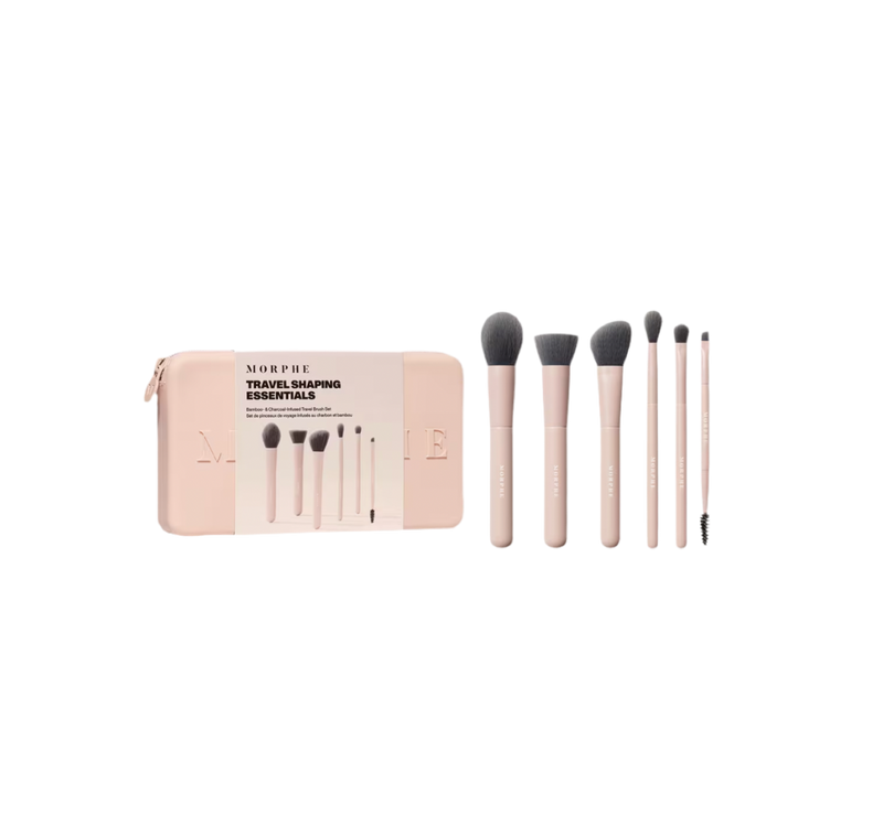 Morphe Travel Shaping Essentials Bamboo & Charcoal-Infused Travel Brush Set *Preorder*