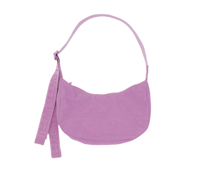 Small Nylon Crescent Bag "Peony" *Preorder*