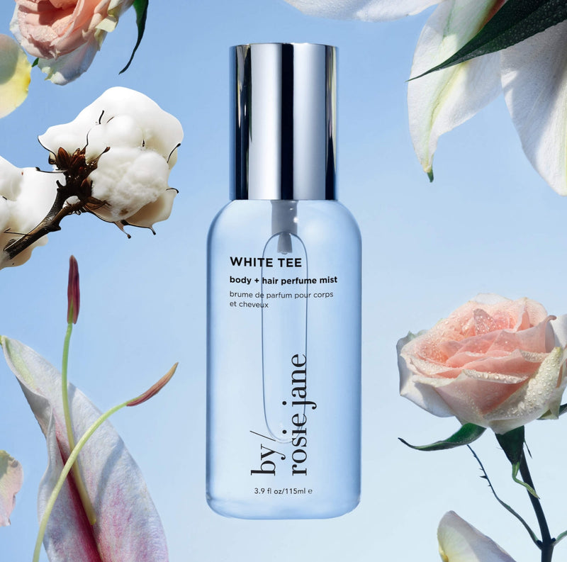 By Rosie Jane - White Tee body + hair perfume mist with rose *Preorder*