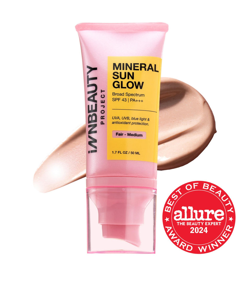 Innbeauty Project - Mineral Sun Glow Broad Spectrum Sunscreen SPF 43 PA +++ with Peptides and Vitamin C *Preorder*