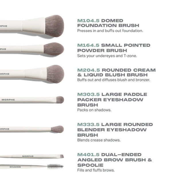 Morphe - Along for the Glide 6-Piece Travel Brush Set *Preorder*