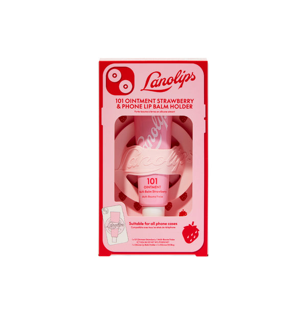 Lanolips - 101 Ointment Strawberry & Phone Lip Balm Holder *Preorder*