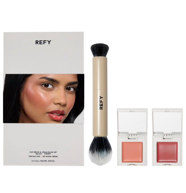 REFY - Cream Blush Duo with Duo Face Brush Gift Set *Preorder*