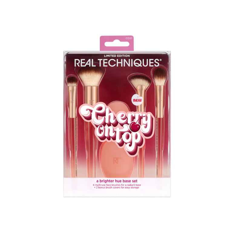 Real Techniques - Cherry On Top A Brighter Hue Base Brush Set *Preorder*