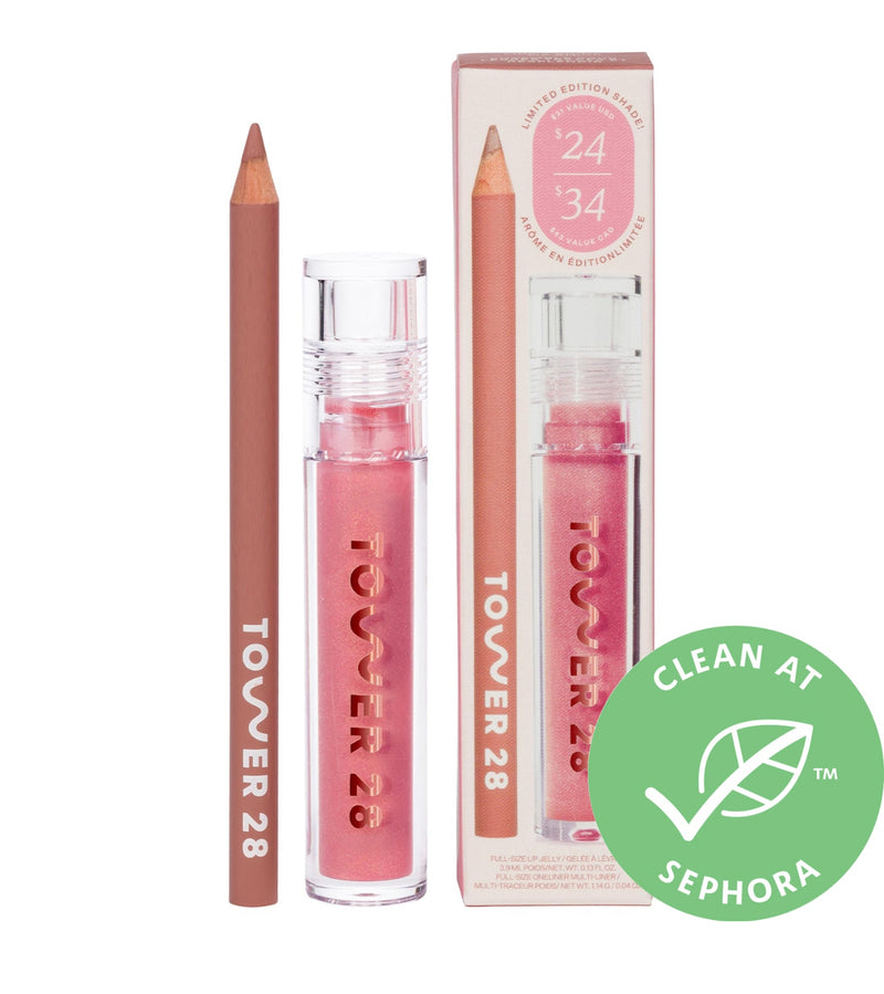 Tower 28 - Line + Shine Lip Liner and Lip Gloss Set *Preorder*