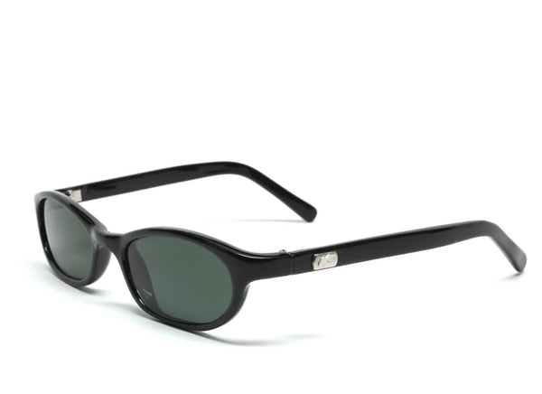 Vintage Small Size 90s Browline Circular Shape Sunglasses - Black *preorder*