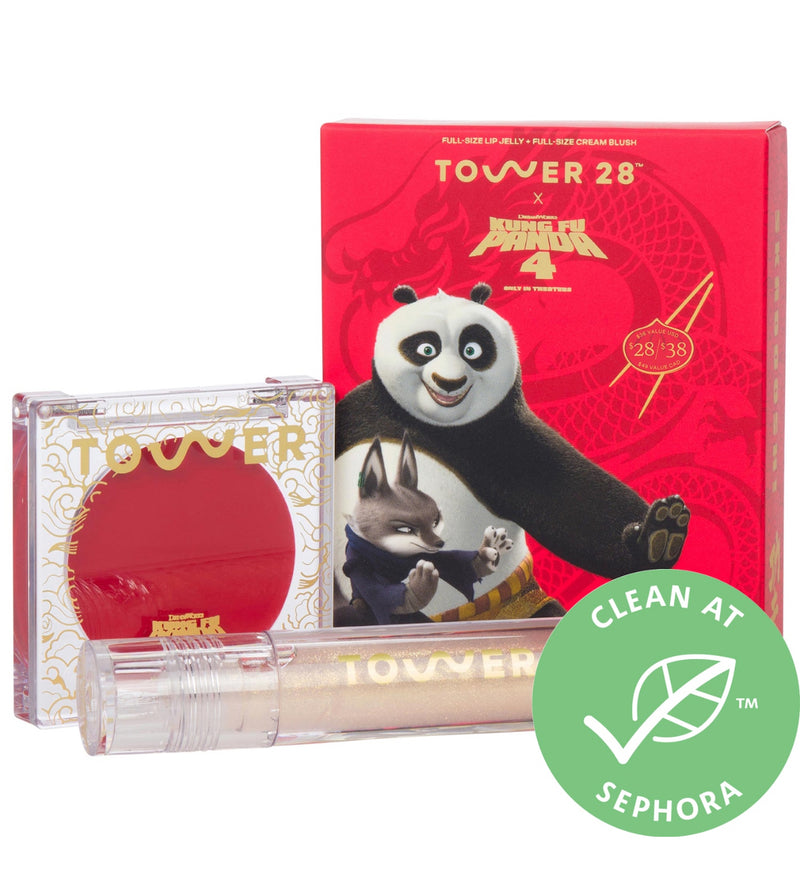 Tower 28 x Kung Fu Panda Cream Blush + Lip Gloss Kit *Preorder*