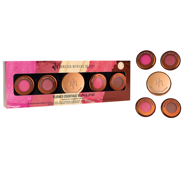 Danessa Myricks - Mini Yummy Skin Flushed Essentials: Face & Lip Makeup Gift Set *Preorder*