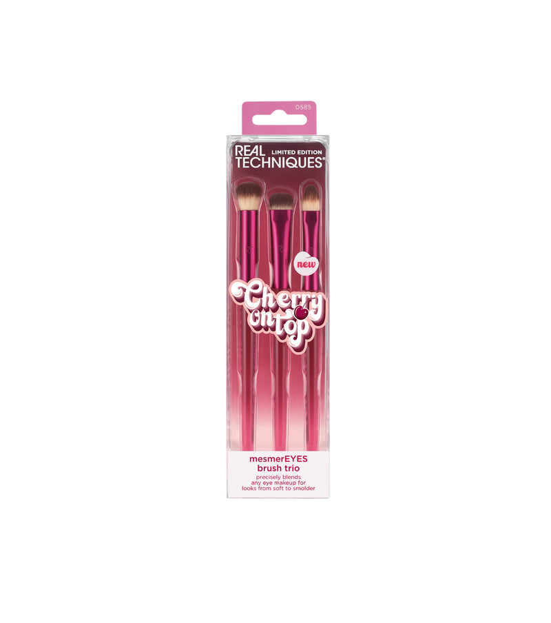 Real Techniques - Cherry On Top MesmerEYES Makeup Brush Trio *Preorder*