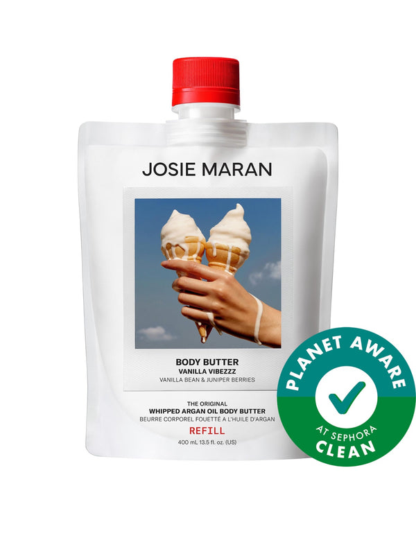 Josie Maran - Vanilla Vibezzz Refillable Firming Body Butter Jar 13.5 oz *Preorder*