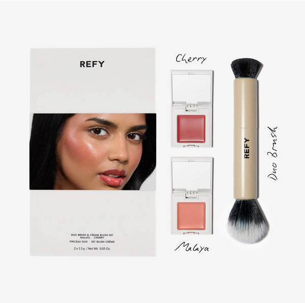 REFY - Cream Blush Duo with Duo Face Brush Gift Set *Preorder*