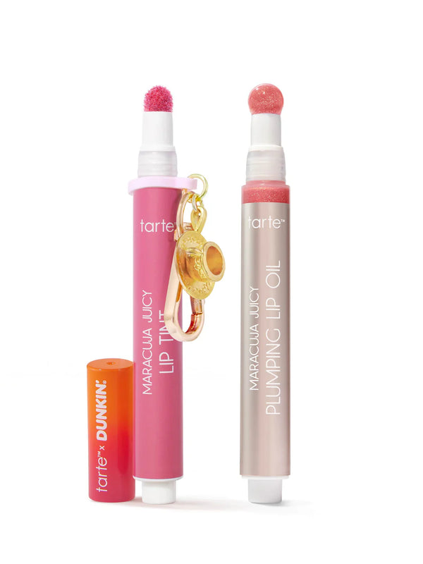 tarte x Dunkin' maracuja juicy lip tint & plumping oil duo + FREE charm *Preorder*