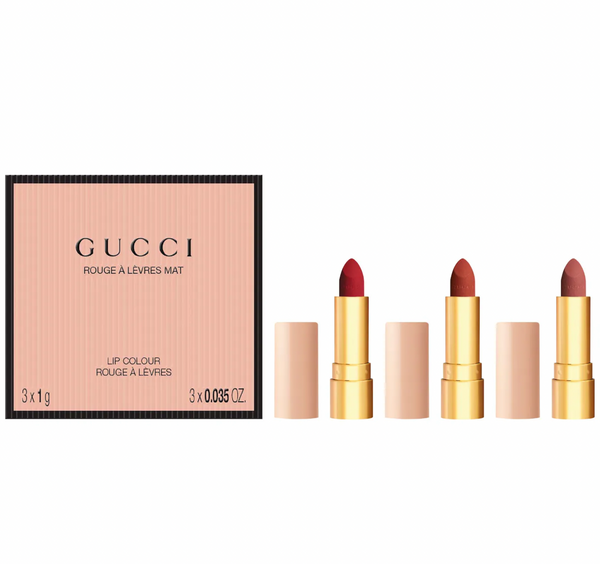 Gucci  Mini 3 Piece Matte Lipstick Festive Gift Set *Preorder*