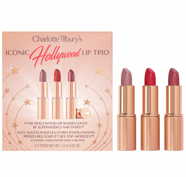 Charlotte Tilbury Mini Iconic Hollywood Lipstick Trio Set *Preorder*