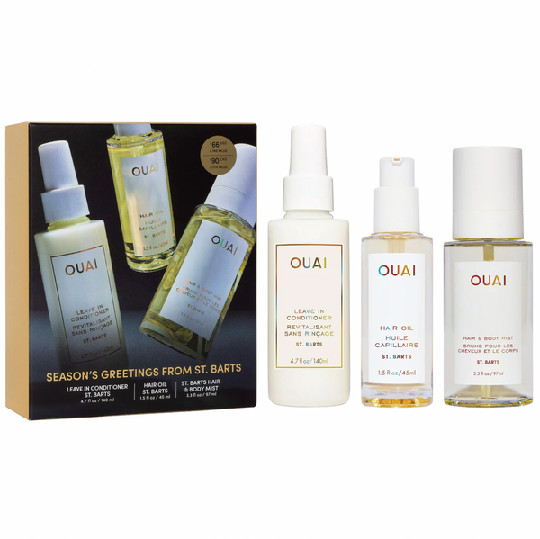 OUAI  St. Barts Hair & Body Mist, Leave In Conditioner & Hair Oil Gift Set *Preorder*