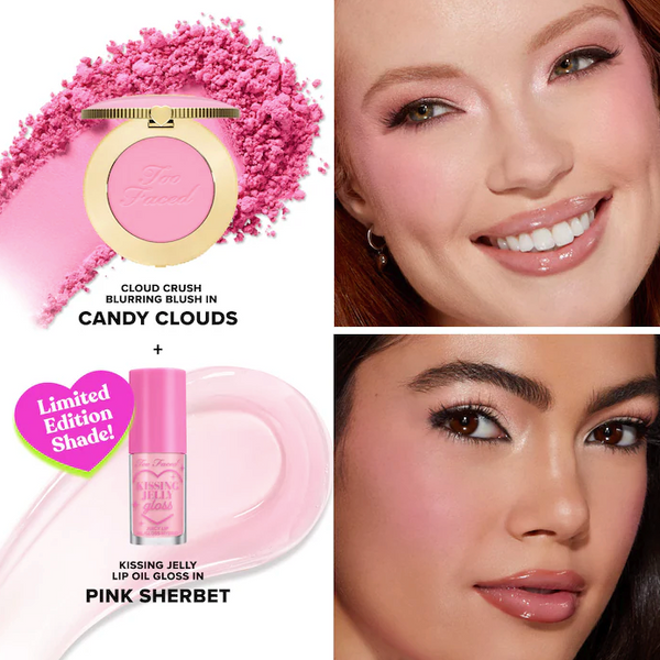 Too Faced - Dream A Little Dream Makeup Gift Set: Cloud Crush Blush & Kissing Jelly Lip Oil *Preorder*