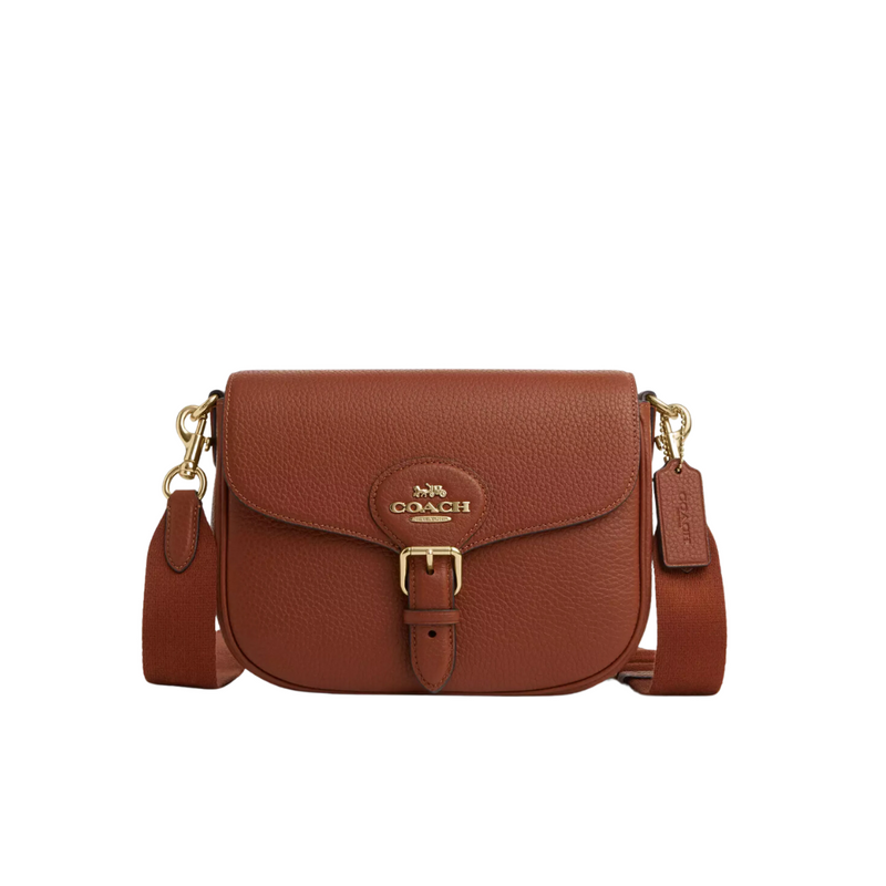 Coach - Amelia Saddle Bag Gold/Redwood *Preorder*