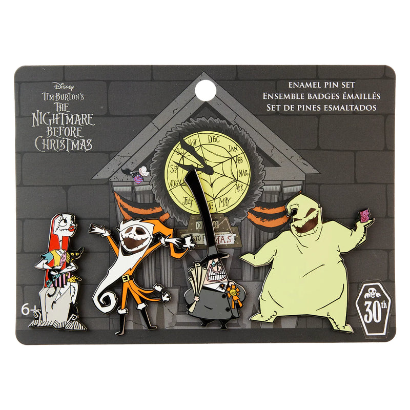 Loungefly Disney The Nightmare Before Christmas 4 Piece Pin Set