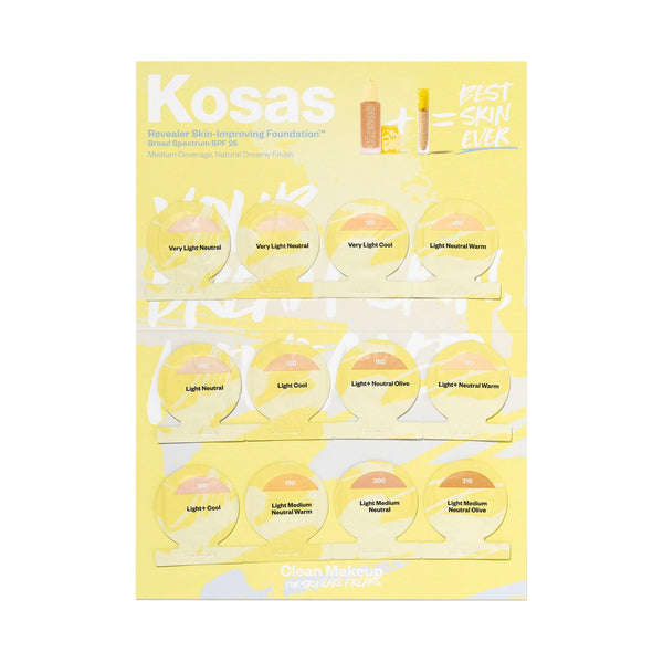 KOSAS - Revealer Skin-Improving Foundation SPF 25 - Sample Card 1 Light