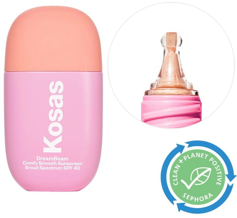 Kosas - DreamBeam Silicone-Free Mineral Sunscreen SPF 40 with Ceramides and Peptides *Preorder*